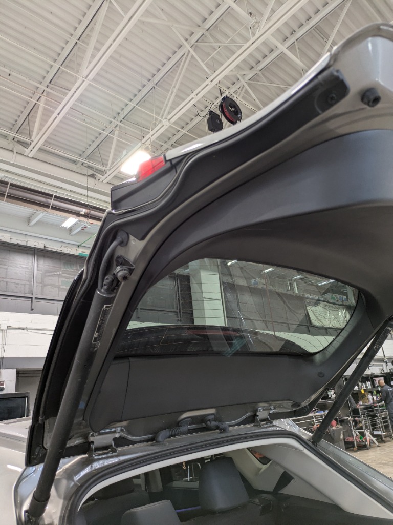 Figure 1: 2022+ Lexus NX / 2023+ RX Power Back Door with outer rubber Touch Sensor (Pinch Sensor strip) running along the liftgate perimeter.